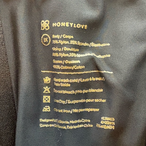 HoneyLove SuperPower Short size 1X Black Shaper EUC - Picture 6 of 11